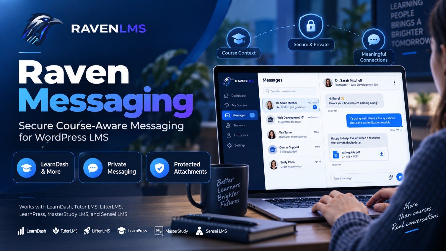 Raven Messaging for WordPress LMS